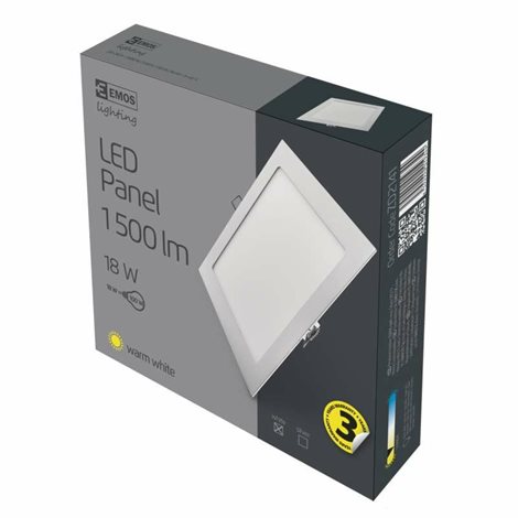 ZD2141 LED podhledové svítidlo PROFI bílé čtverec, 22,5x22,5cm, 18W, 1500lm, 3000K 7