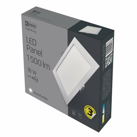 ZD2142 LED podhledové svítidlo PROFI bílé čtverec, 22,5x22,5cm, 18W, 1500lm, 4000K 8