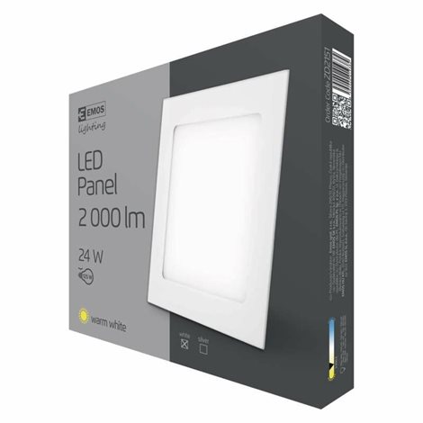 ZD2151 LED podhledové svítidlo PROFI bílé čtverec, 30x30cm, 24W, 2000lm, 3000K 6