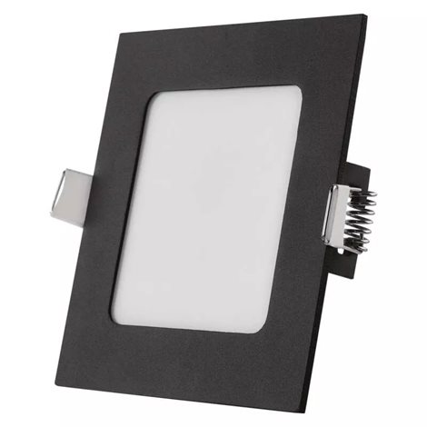 ZD2323 LED podhledové svítidlo NEXXO černé čtverec 7W, 480lm, 3000-4000K, IP40, 12x12cm 1
