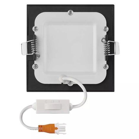 ZD2323 LED podhledové svítidlo NEXXO černé čtverec 7W, 480lm, 3000-4000K, IP40, 12x12cm 5