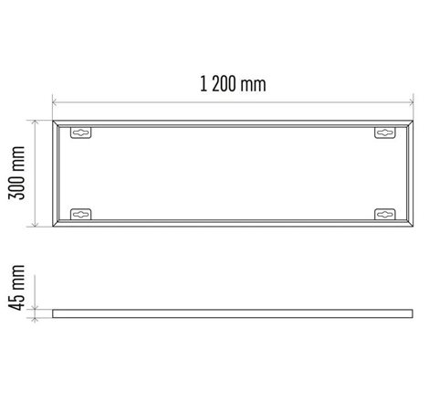 ZR9035 RÁMEČEK PRO PANEL 30×120CM BEZŠROUBOVÝ 5
