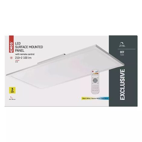 ZM5172 LED svítidlo přisazené RIVI čtverec 25W, 210-2100lm, 2700-6000K, IP20, 30x30cm 4