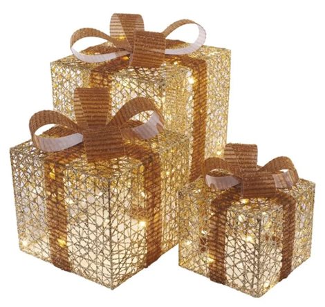 DCFC14 72LED XMAS GOLD GIFT BOX WW 1