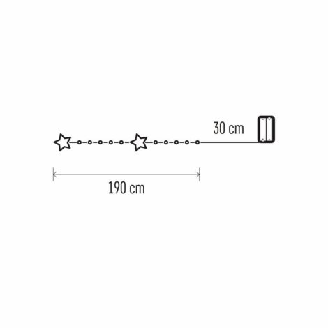 DCGW07 20LED GIRLAND SILVER 2AA WW 6