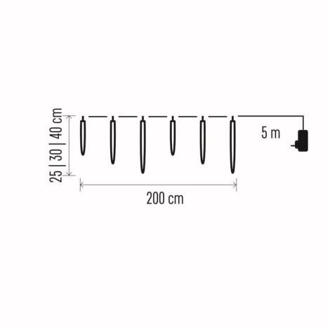 DCPC06 160LED ICICLE 6 TUBES CW FALL 9