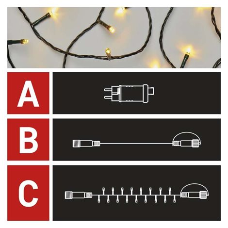 D1AW01 CONNECT START UNIT POWER+CHAIN 100LED 10M IP44 WW 4