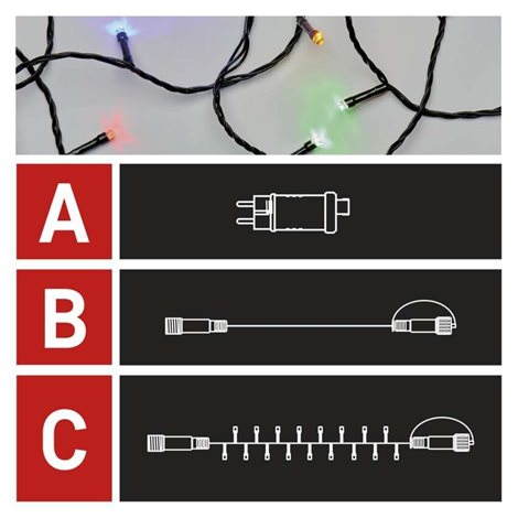 D1AM01 CONNECT START UNIT POWER+CHAIN 100LED 10M IP44 MC 4