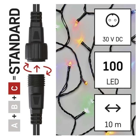 D1AM03 CONNECT CHAIN 100LED 10M IP44 MC 7