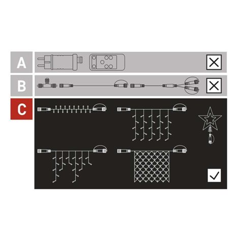 D1AM03 CONNECT CHAIN 100LED 10M IP44 MC 11