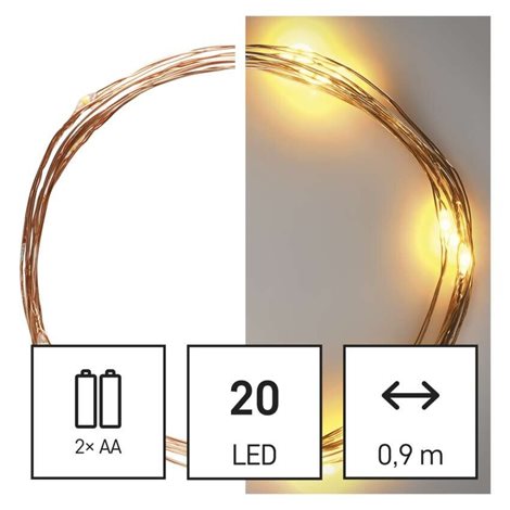D3AW07 20LED XMAS NANO IP20 2AA T WW 3