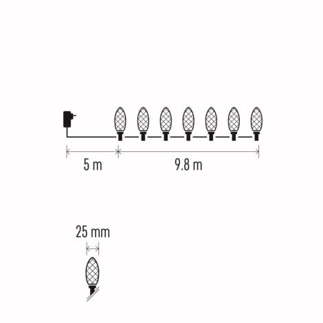 D5ZW01 50LED CONE 9,8M MF WW 8