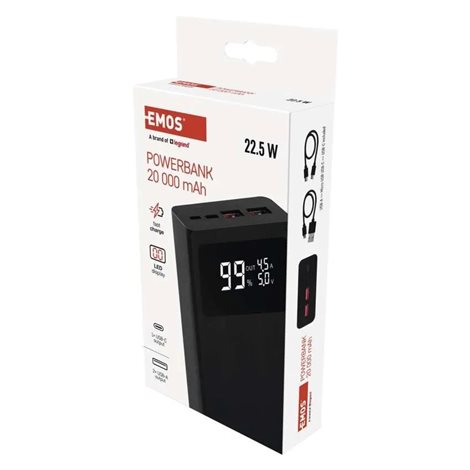 B0532B Powerbanka EMOS BetaQ 20, 20 000 mAh, 22,5 W, černá 4