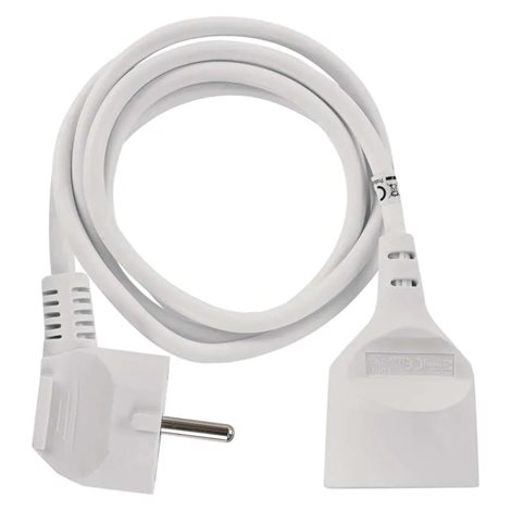 P0111 Prodlužovací kabel 1,5m, 1zásuvka, bílý, PVC, 1mm2 2
