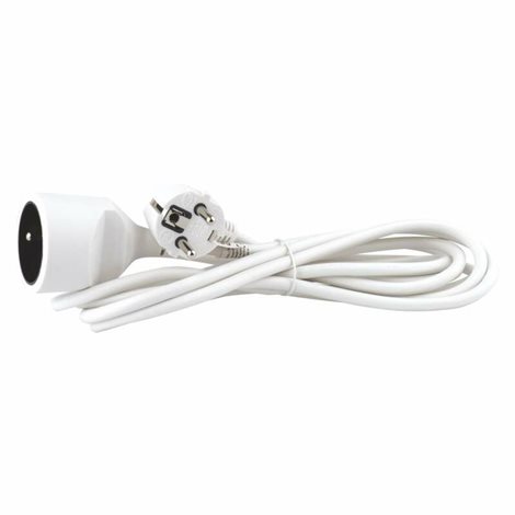 P0113 Prodlužovací kabel 3m, 1zásuvka, bílý, PVC, 1mm2 2