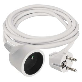 P0113R Prodlužovací kabel 3m, 1zásuvka, bílý, PVC, 1,5mm2