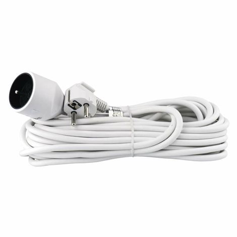 P0110 Prodlužovací kabel 10m, 1zásuvka, bílý, PVC, 1mm2 1
