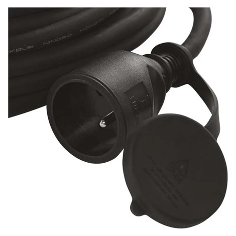 P01725R Venkovní prodlužovací kabel 25m, 1zásuvka, černý, guma-neopren, 230V, 2,5mm2 2