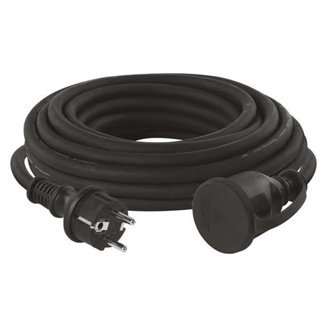 P01725R Venkovní prodlužovací kabel 25m, 1zásuvka, černý, guma-neopren, 230V, 2,5mm2 1