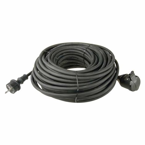 P01720 Venkovní prodlužovací kabel 20m, 1zásuvka, černý, guma-neopren, 230V, 1,5mm2 1