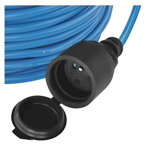 P01410W Mrazuvzdorný prodlužovací kabel 10m, 1zásuvka, modrý, silikon, 230V, 1,5mm2 4