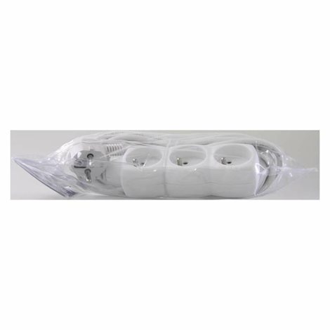 P0315 Prodlužovací kabel 5m, 3zásuvky, bílý, PVC, 1mm2 2