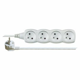 P0417 Prodlužovací kabel 7m, 4zásuvky, bílý, PVC, 1mm2