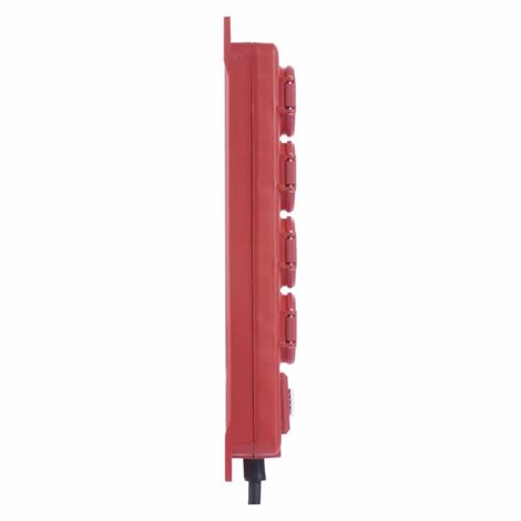 P14101 Prodlužovací kabel 10m, 4zásuvky, s vypínačem, černo-červený, guma-neopren, 1,5mm2 2