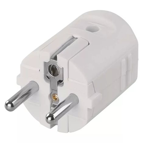 P0034 Vidlice přímá pro prodlužovací kabel, bílá 1