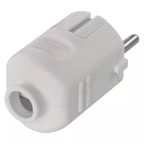 P0034 Vidlice přímá pro prodlužovací kabel, bílá 2