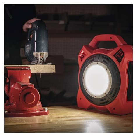 P08420 Venkovní prodlužovací kabel na bubnu 20m, 4 zás., guma, 230V, 1,5mm2 s LED reflektorem 6