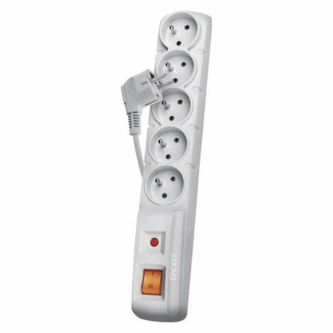 P53874 Přepěťová ochrana – 5 zásuvek, 3m, šedá 1