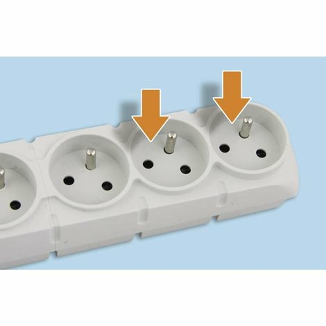 P53874 Přepěťová ochrana – 5 zásuvek, 3m, šedá 5