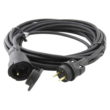 PM0505 Venkovní prodlužovací kabel 30m, 1zásuvka, černý, guma, 230V, 1,5mm2 1