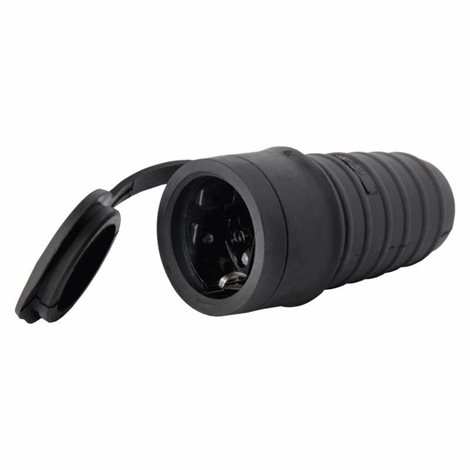P0049 YC-DA-14 ZÁSUVKA SCHUKO,PŘÍMÁ,GUMA,IP44