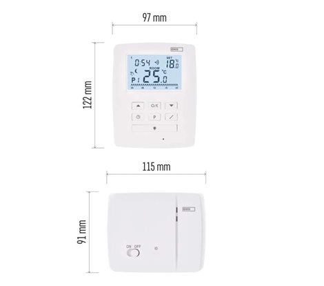 P5611OT Pokojový programovatelný bezdrátový OpenTherm termostat P5611OT 2