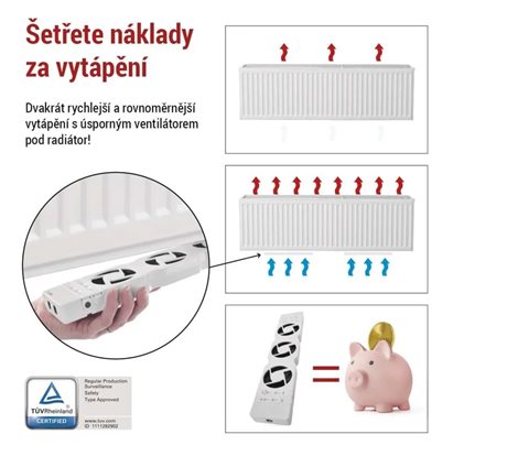 P56PR1 Ventilátor pod radiátor MONO, bílý 2