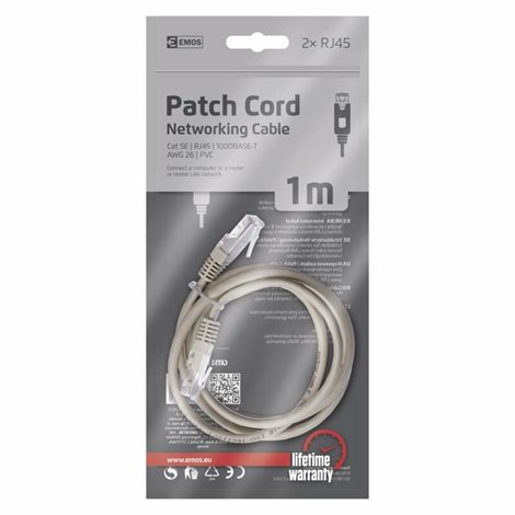 S9122 PATCH kabel UTP 5E, 1m 2