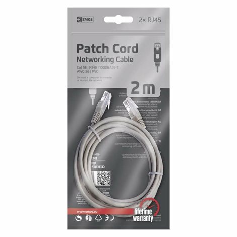 S9123 UTP CAT5E 2M PATCH KABEL CAT5E UTP PVC 2M 2