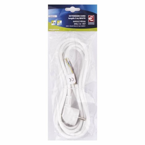 S14313 Flexo šňůra PVC 3x 1,0mm2, 3m, bílá 3