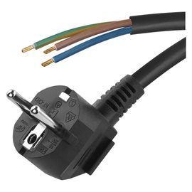 S18322 Flexo šňůra PVC 3x 1,5mm2, 2m, černá