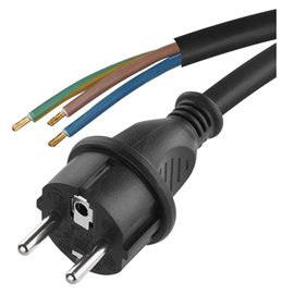 S03230N Flexo šňůra guma/neopren 3×1,5mm2, 3m, černá