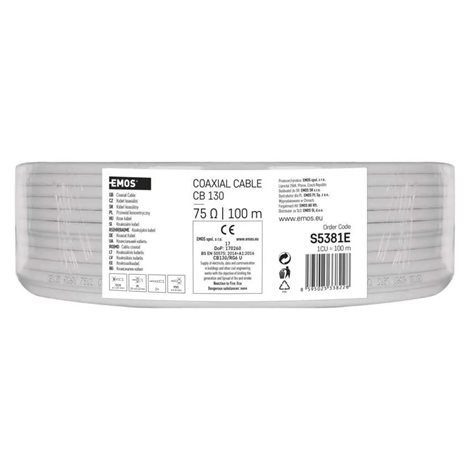 S5381E Koaxiální kabel CB130, 100m FOL 6