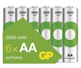 B2527V Nabíjecí baterie GP ReCyko 2600 AA (HR6), 6 ks