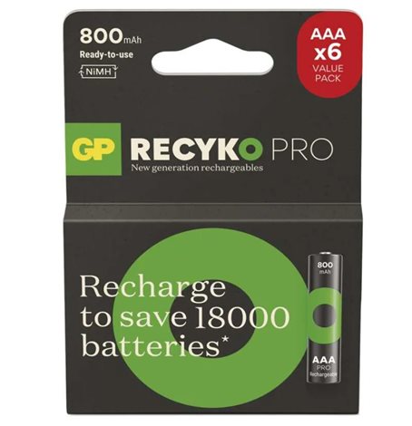 B2618V Nabíjecí baterie GP ReCyko Pro Professional AAA (HR03), 6 ks 2