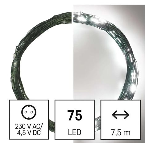 D3AC04 75LED XMAS NANO 7,5M G IP44 CW 2