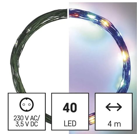 D3AM01 40LED XMAS NANO 4M G IP44 MC 5