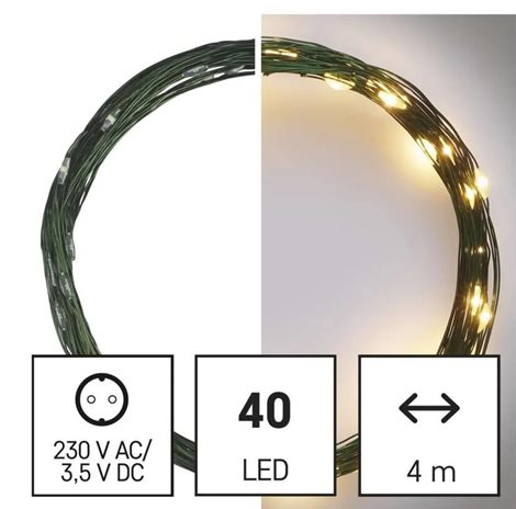 D3AW03 40LED XMAS NANO 4M G IP44 WW 5