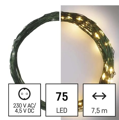D3AW04 75LED XMAS NANO 7,5M G IP44 WW 2