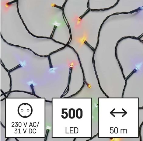 D4AM06 500 LED XMAS CLAS TIMER 50M MC 4